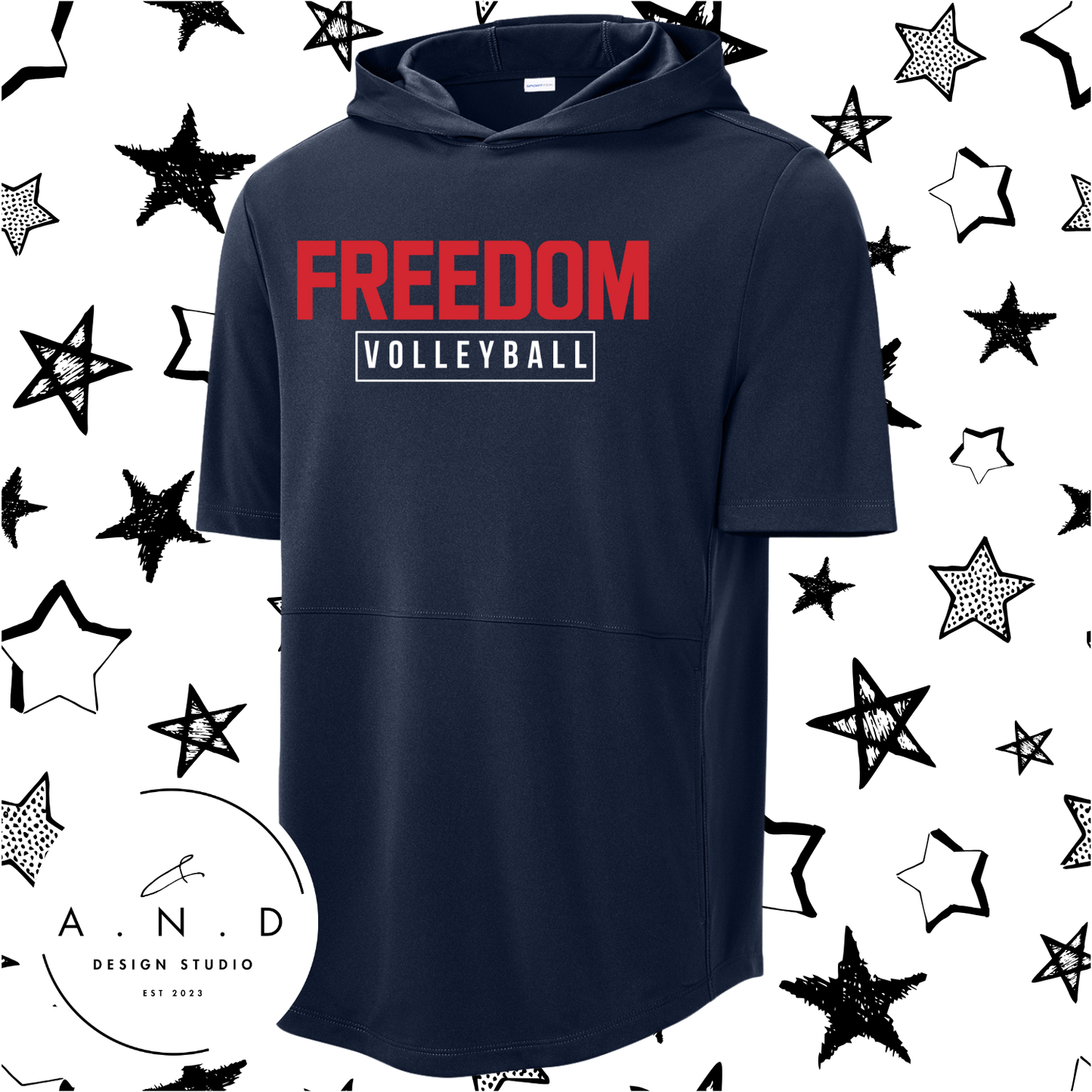 Freedom Volleyball- Club Short Sleeve Hoodie