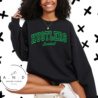 Hustlers Baseball Embroidery Sweatshirts