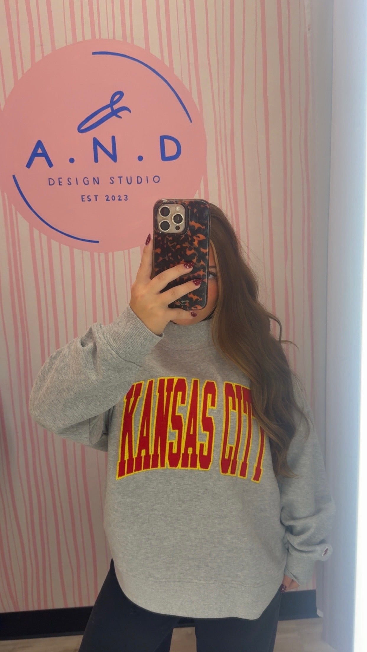 Kansas City Applique Mock Neck Sweatshirt