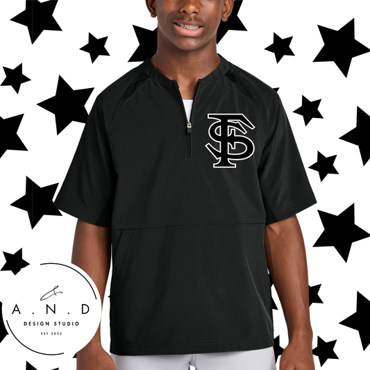 Fighting Squirrels- 1/2 Zip Short Sleeve Jacket