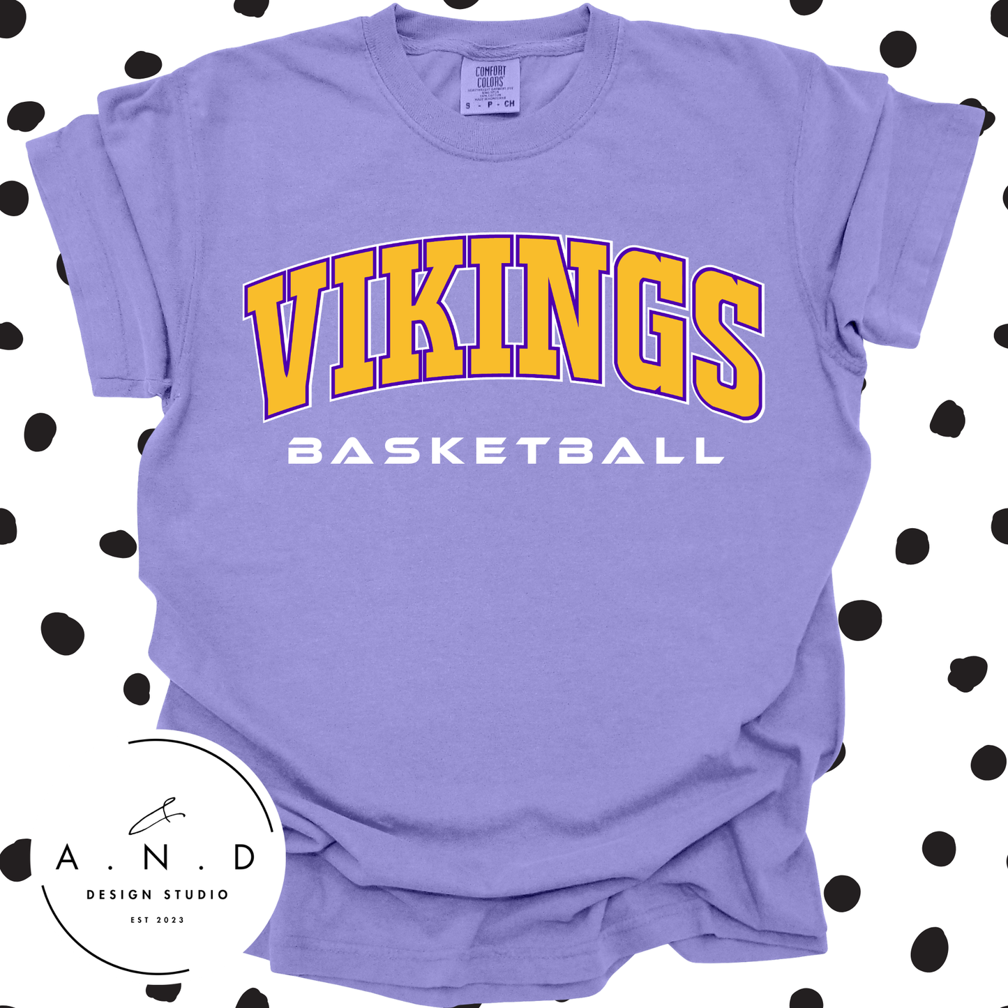 Vikings Basketball Arched