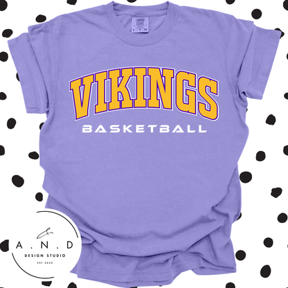 Vikings Basketball Arched