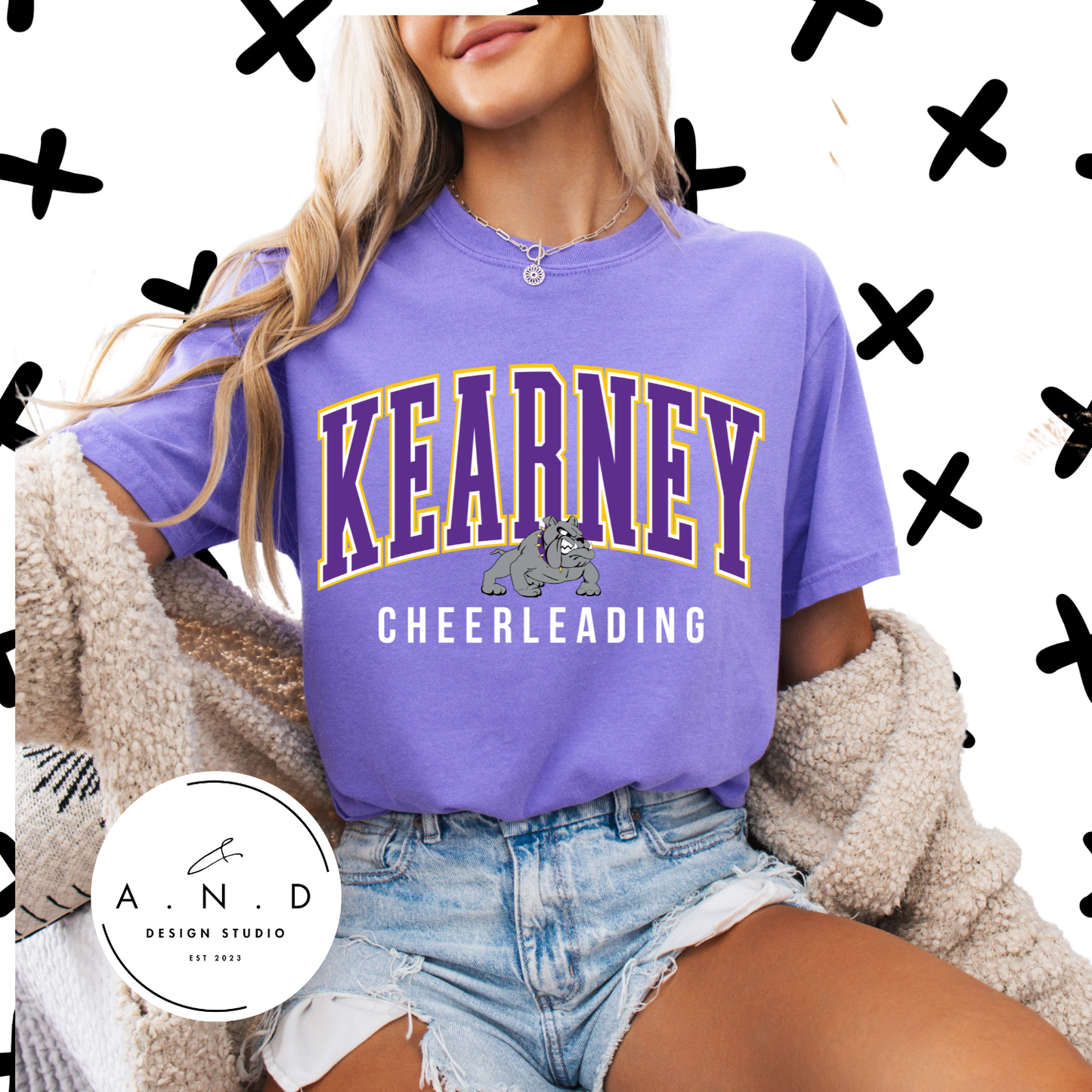 Kearney Bulldogs Cheerleader Stacked