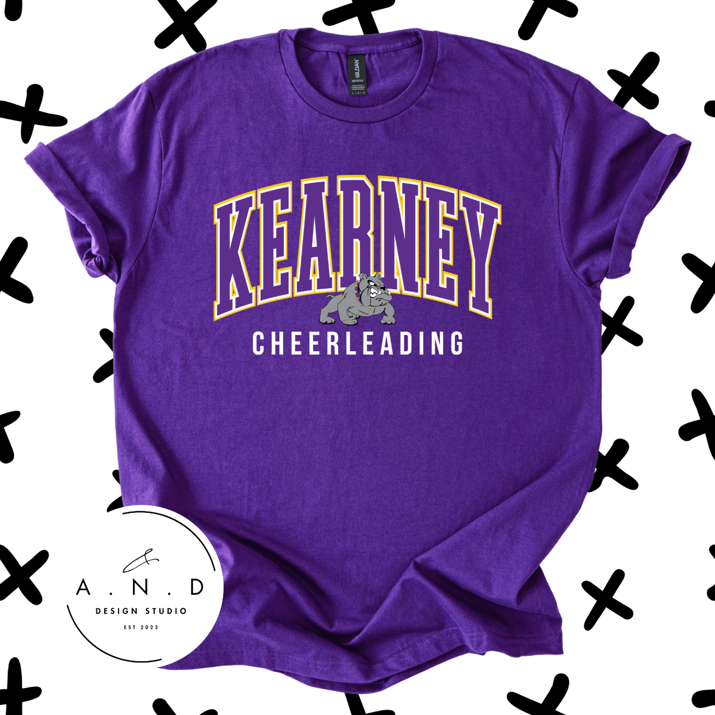Kearney Bulldogs Cheerleader Stacked