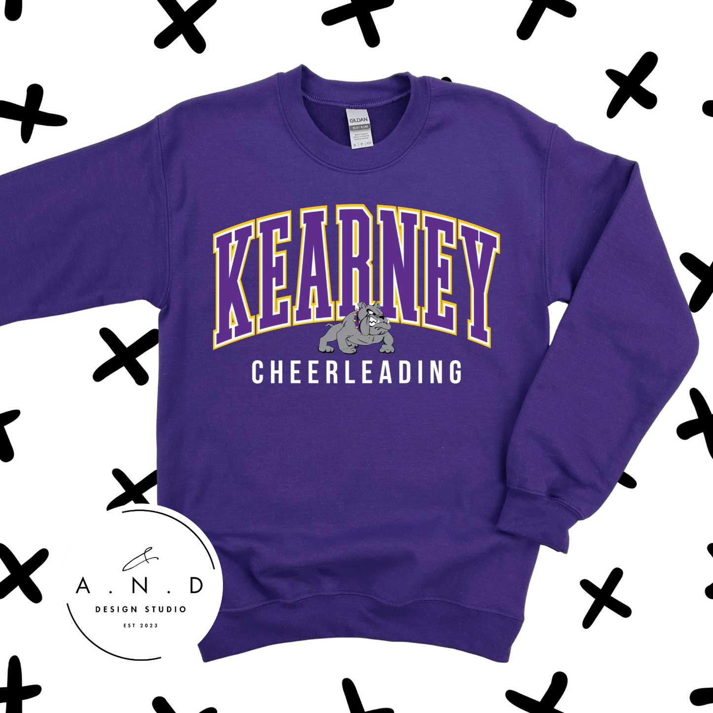 Kearney Bulldogs Cheerleader Stacked
