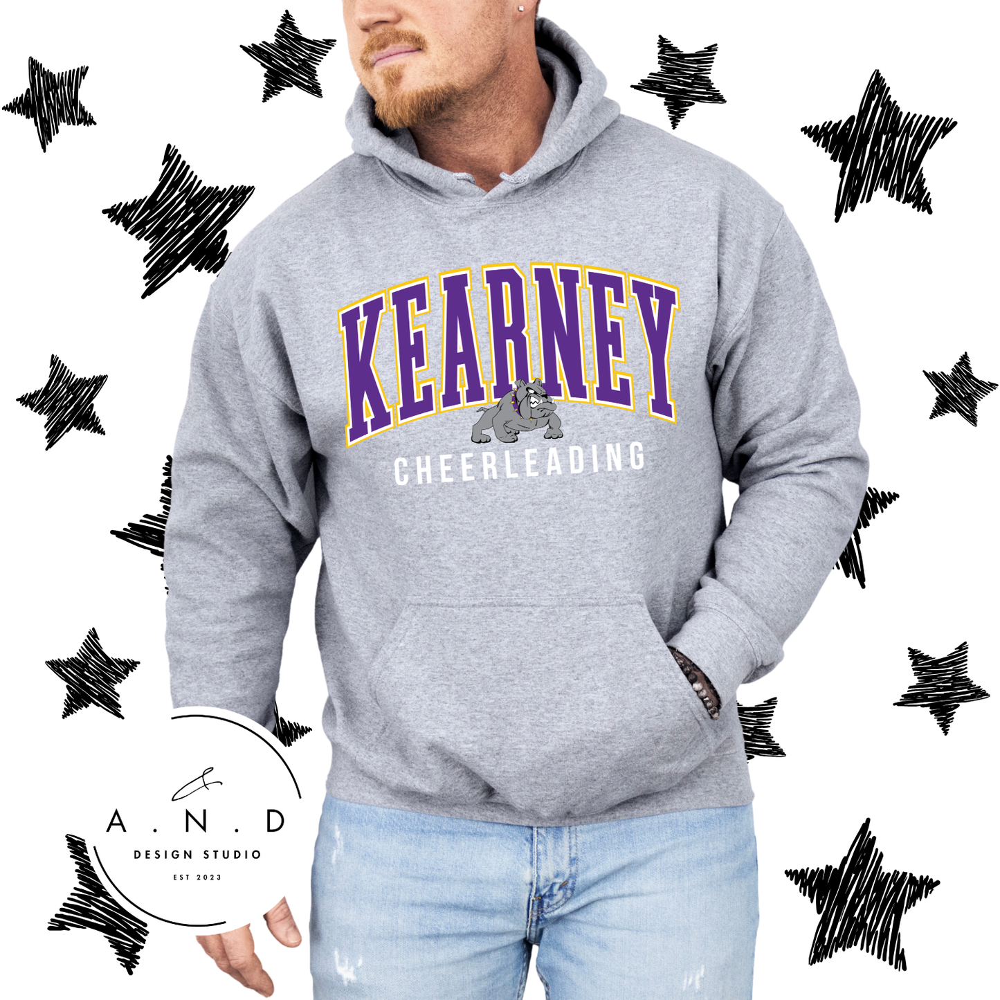Kearney Bulldogs Cheerleader Stacked