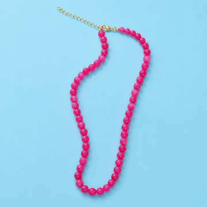 Natural Agate Bead Necklace