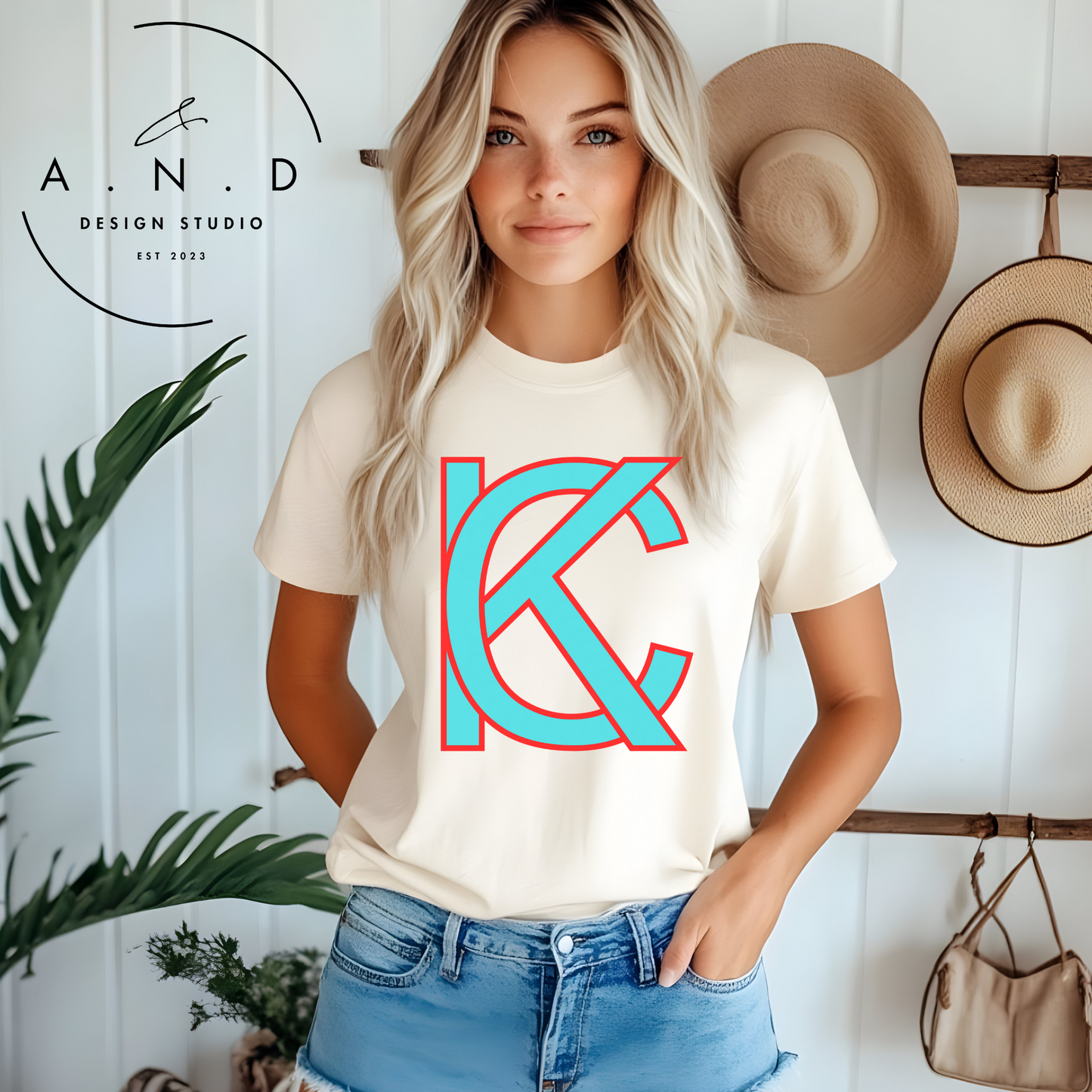 KC Teal & Red