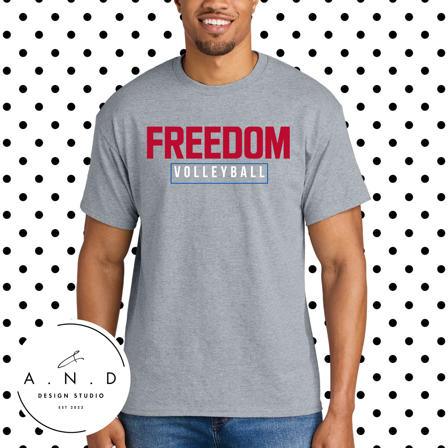 Freedom Volleyball Square Logo