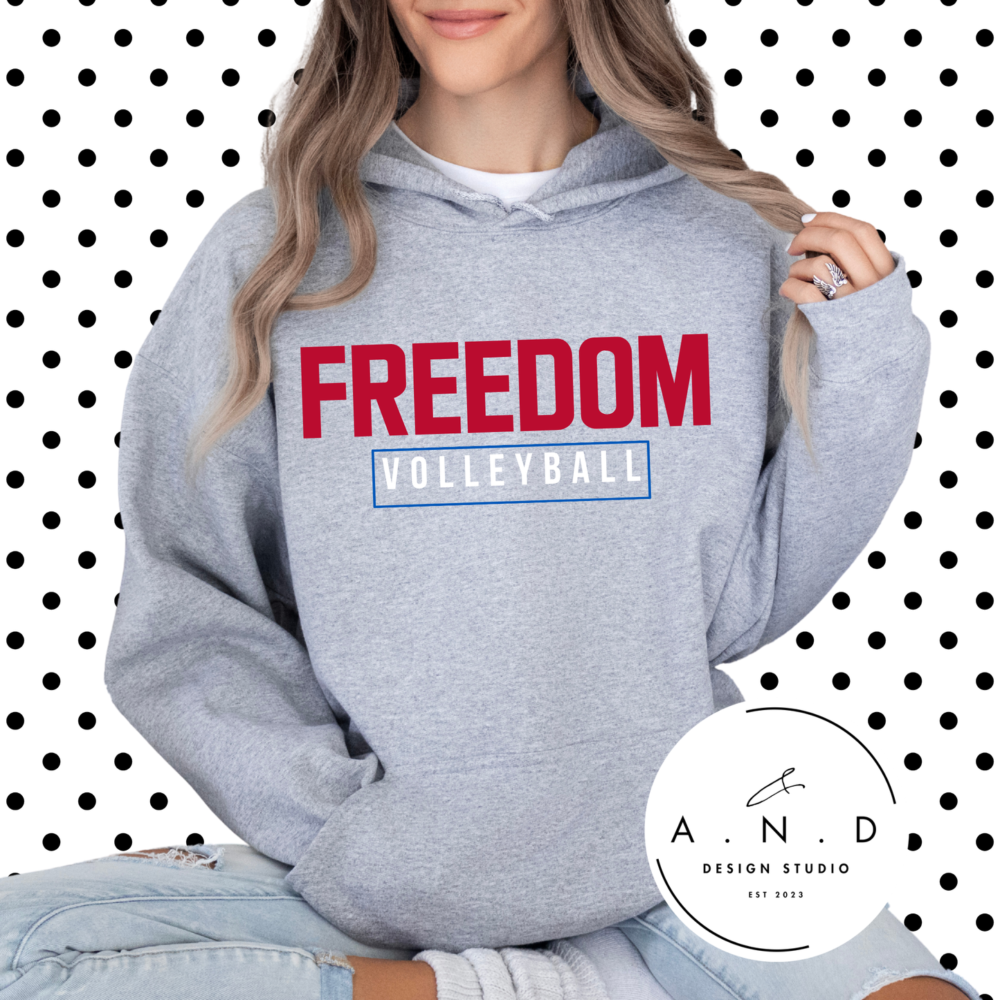 Freedom Volleyball Square Logo