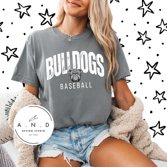 Bulldogs Baseball- Distressed