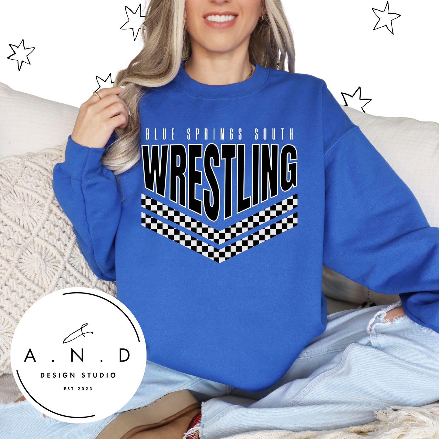 Blue Springs South Wrestling Checkered