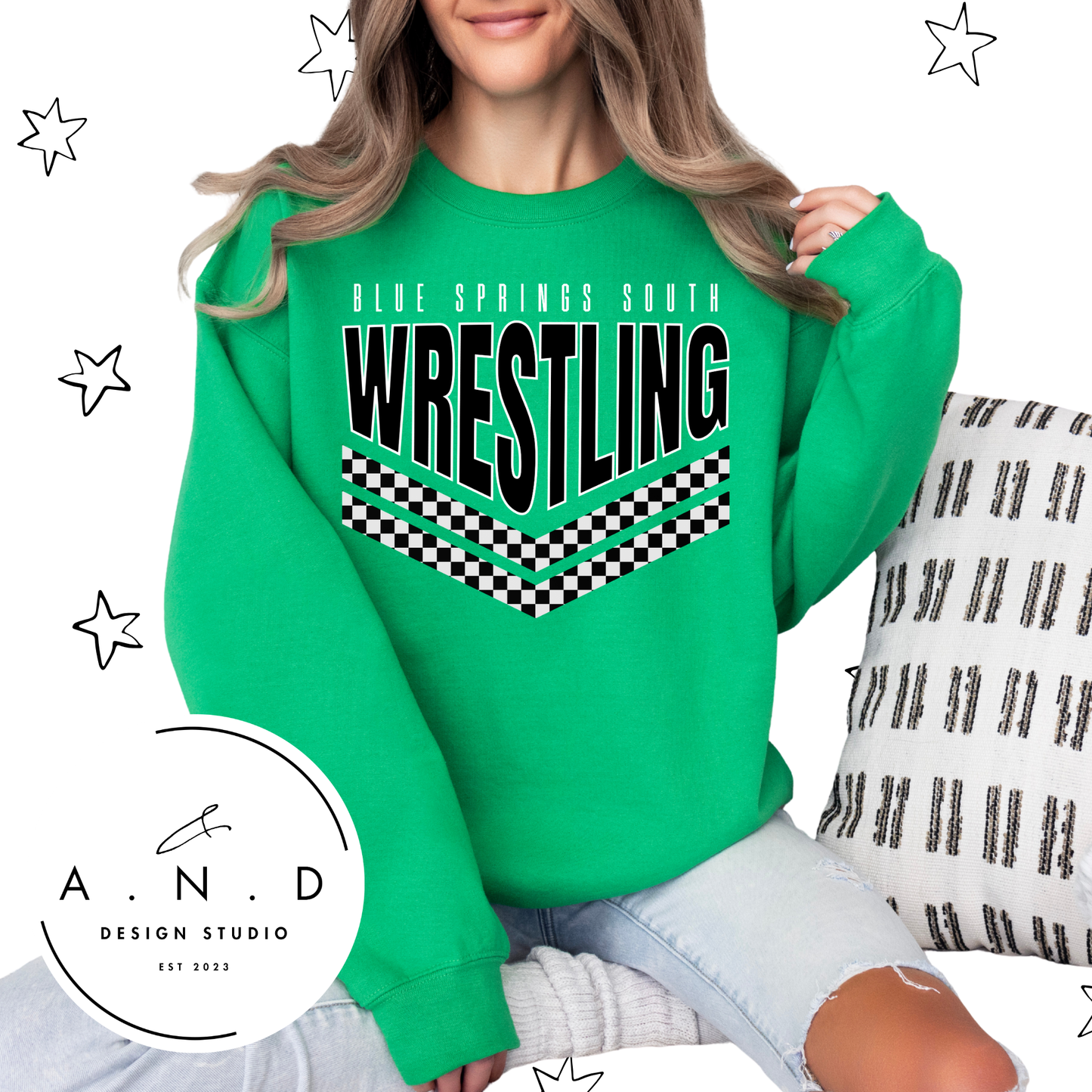 Blue Springs South Wrestling Checkered