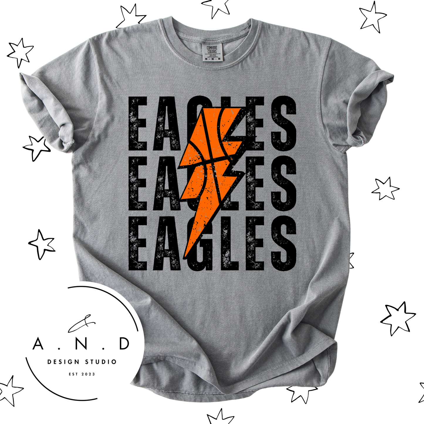 Eagles Basketball Lightening Bolt