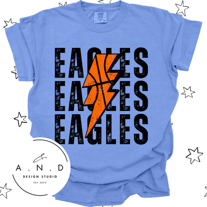 Eagles Basketball Lightening Bolt