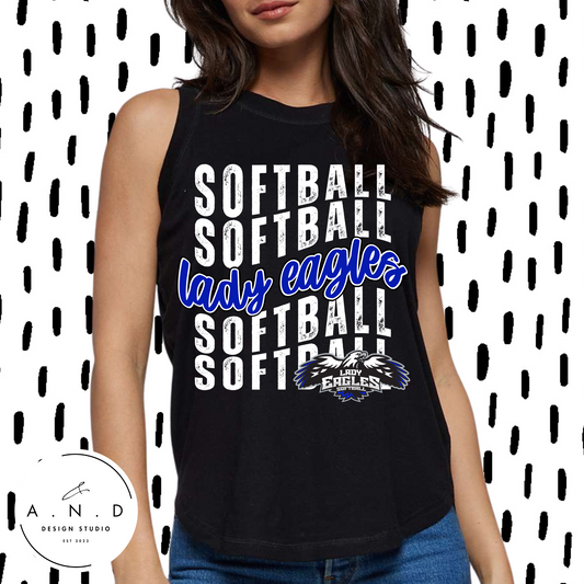 Lady Eagles Wavy- Tees & Tanks