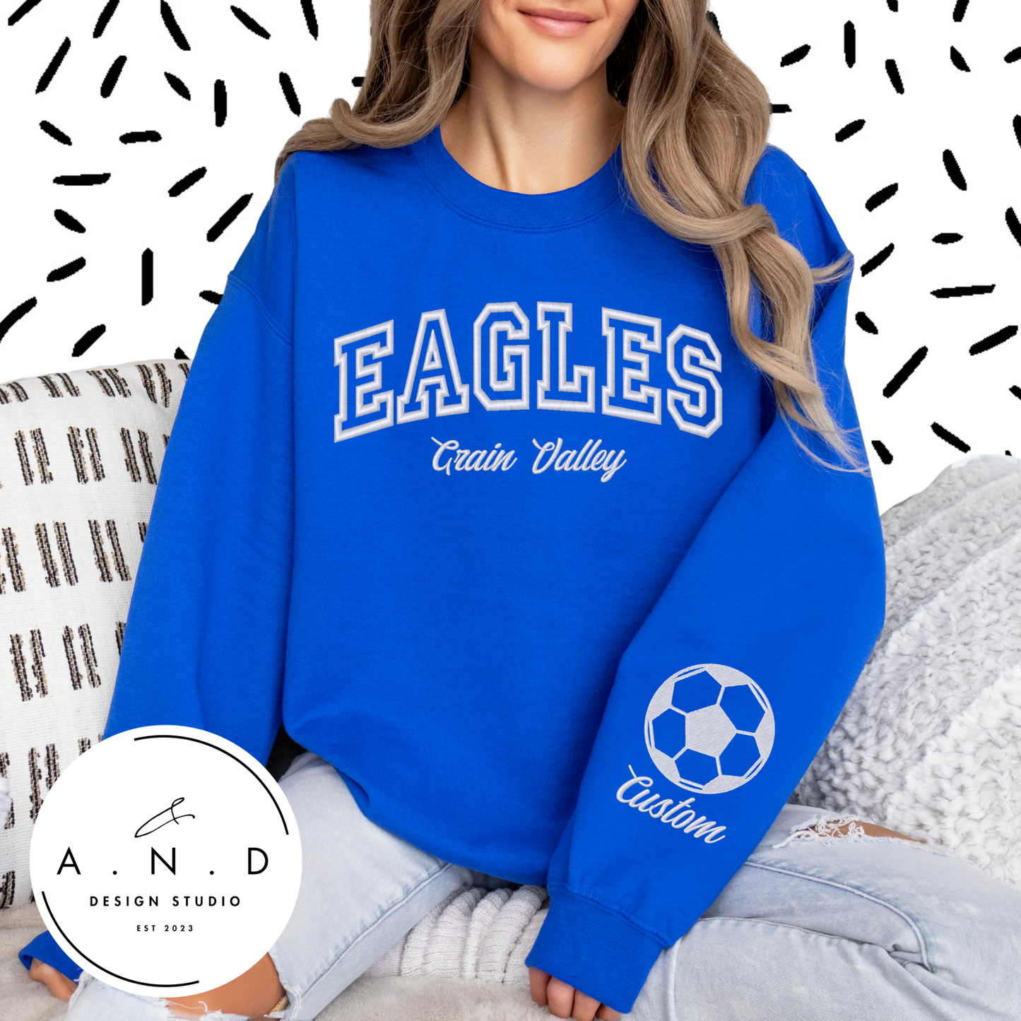 EAGLES - Custom Embroidery Sweatshirt