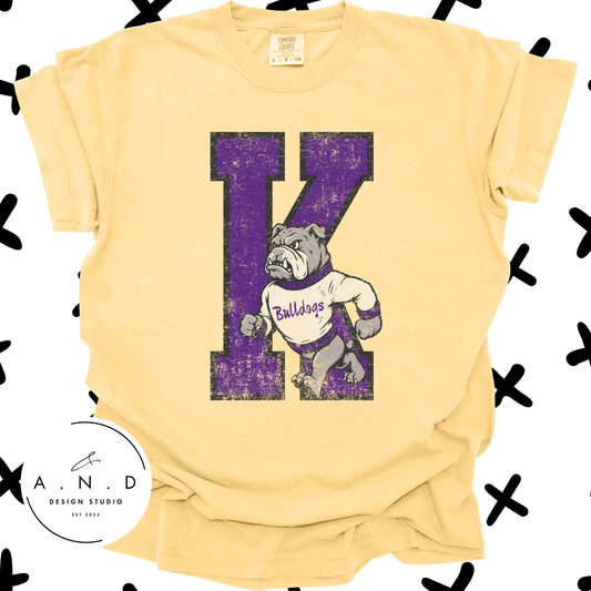 K Bulldog Distressed