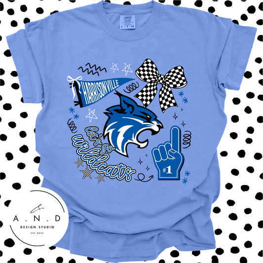 Harrisonville Wildcats Doodle