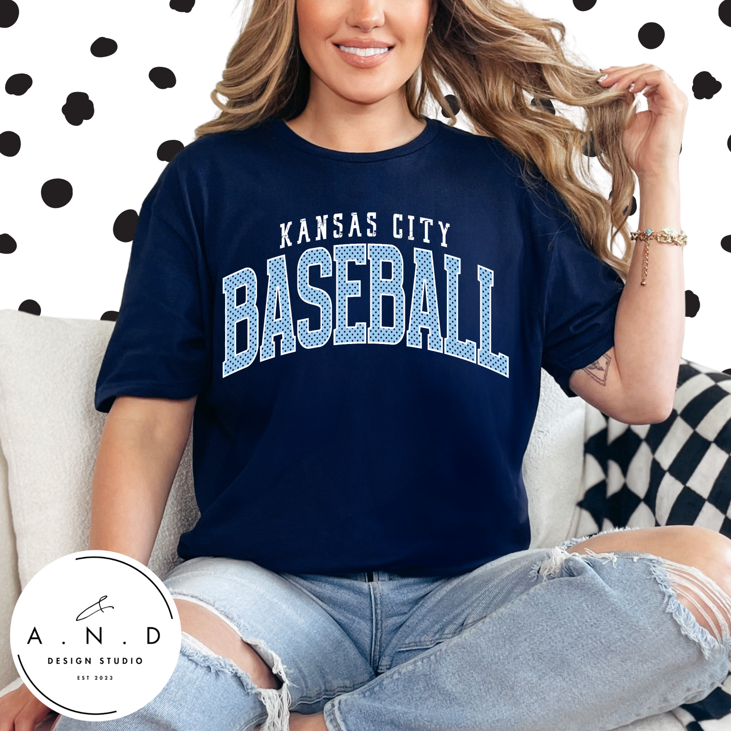 KC Baseball Polka Dot