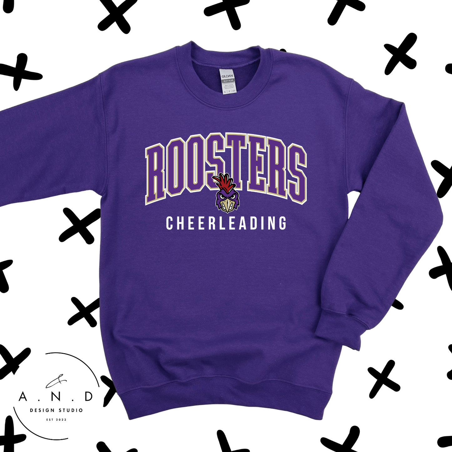 Roosters Cheerleading Stacked