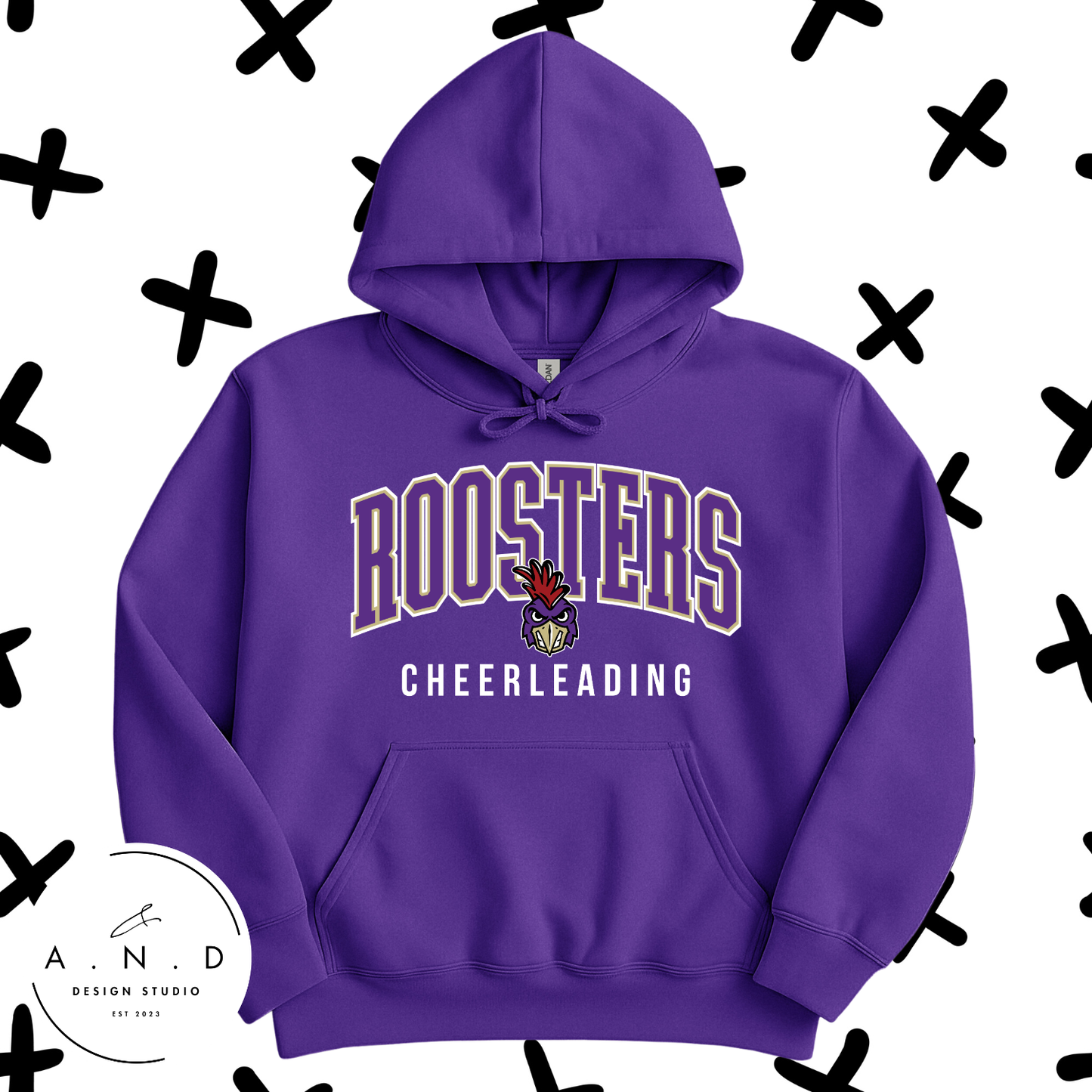 Roosters Cheerleading Stacked