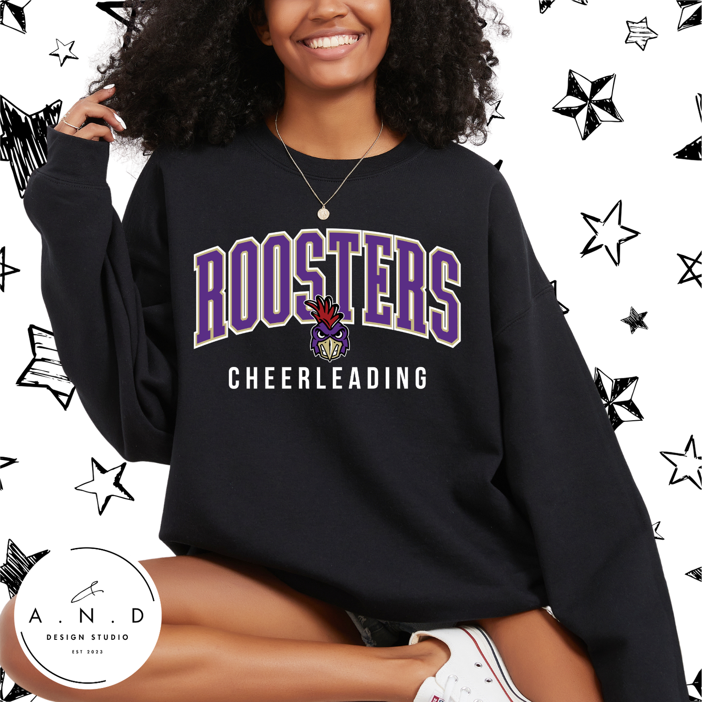 Roosters Cheerleading Stacked