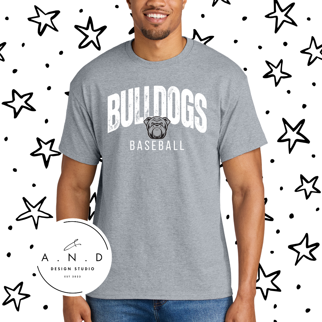 Bulldogs Baseball- Distressed