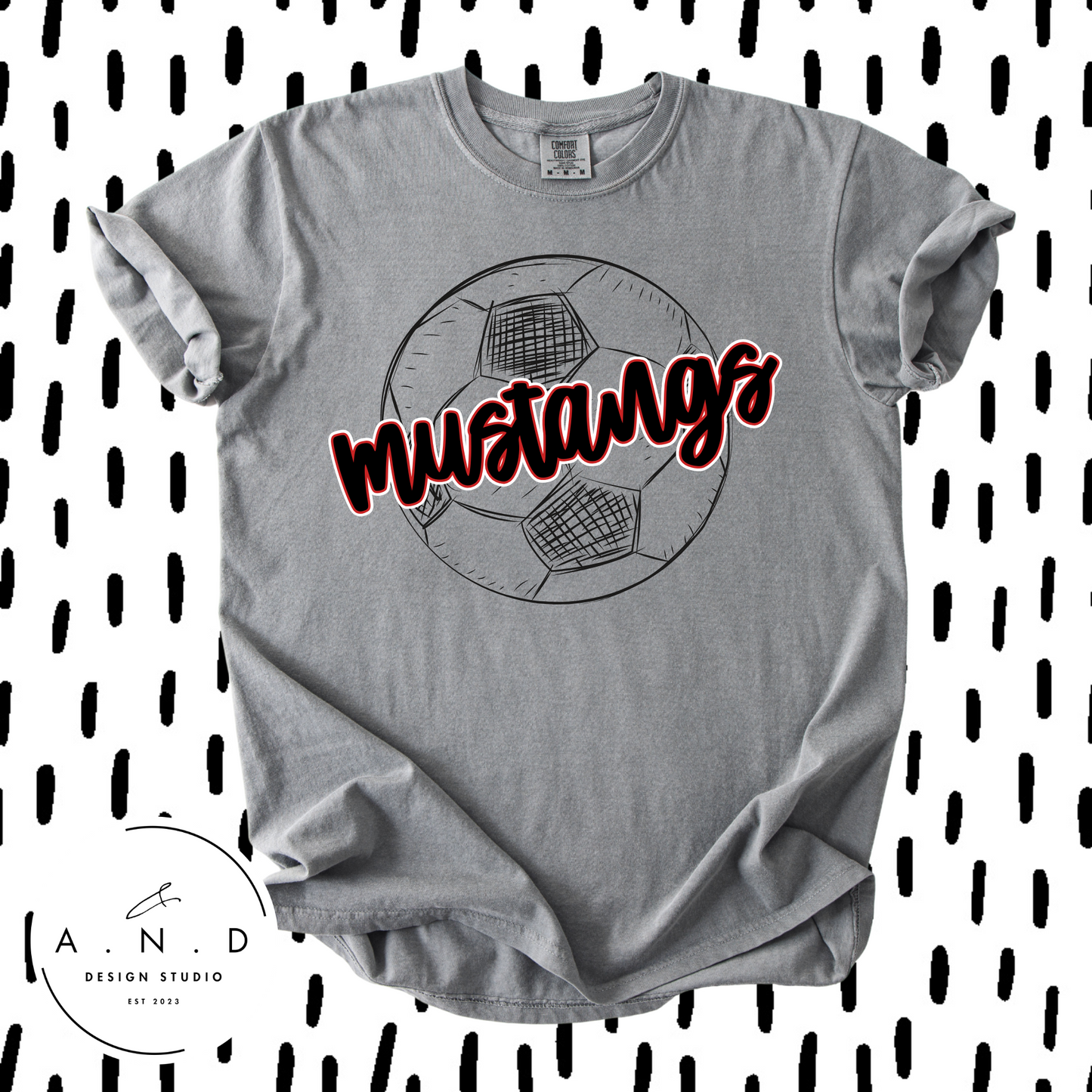 Mustangs Soccer- black