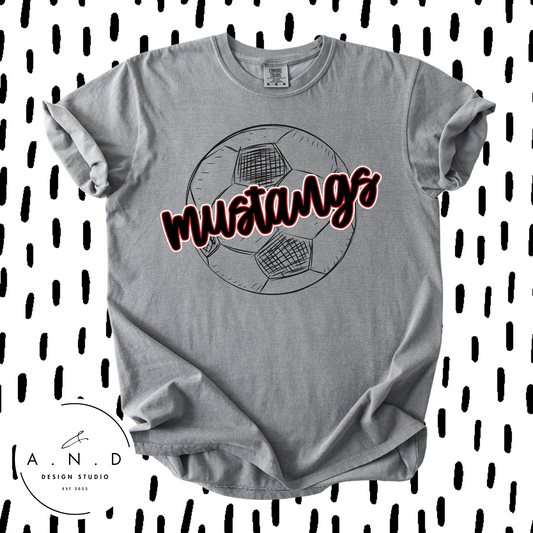 Mustangs Soccer- black