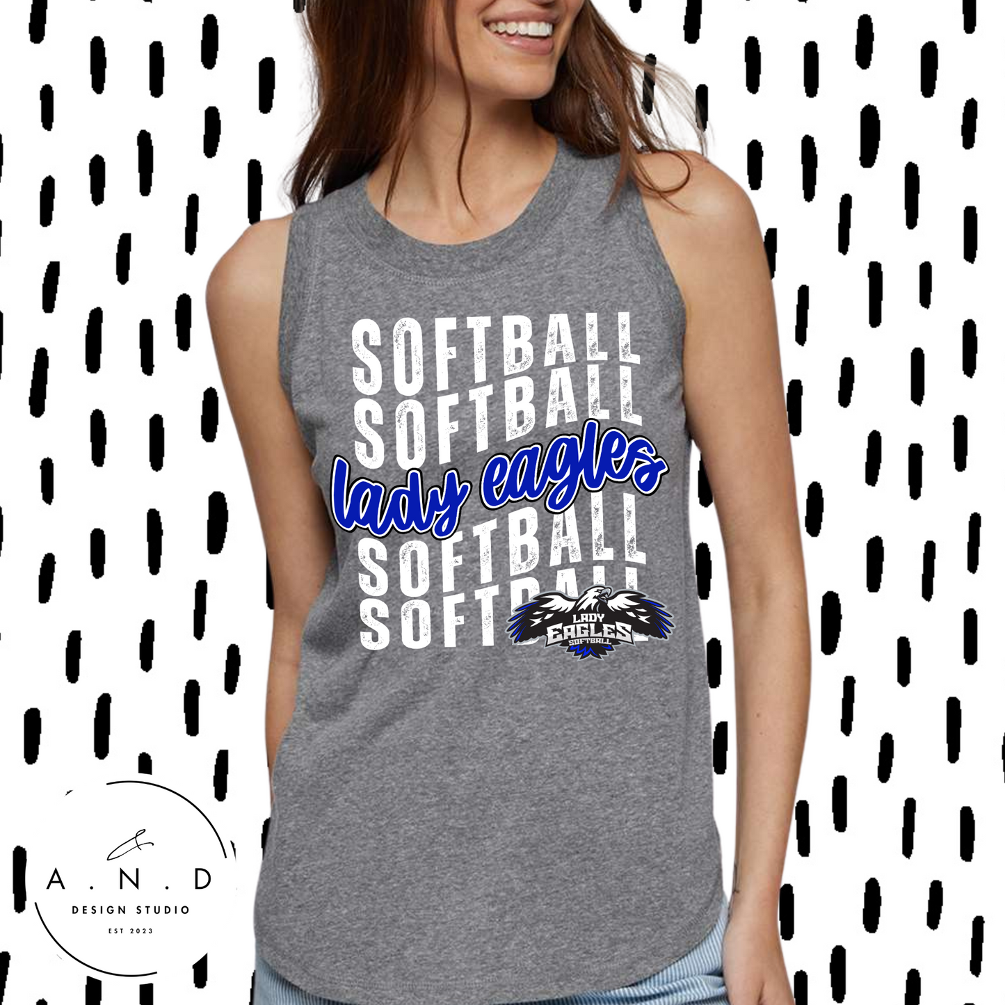 Lady Eagles Wavy- Tees & Tanks