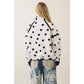 Polka Dot Contrast Pull Over