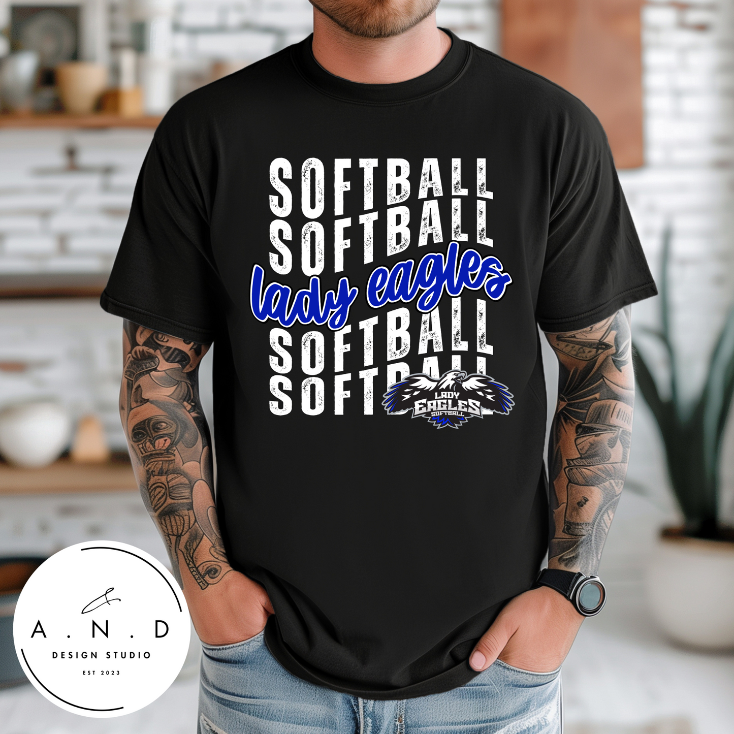 Lady Eagles Wavy- Tees & Tanks