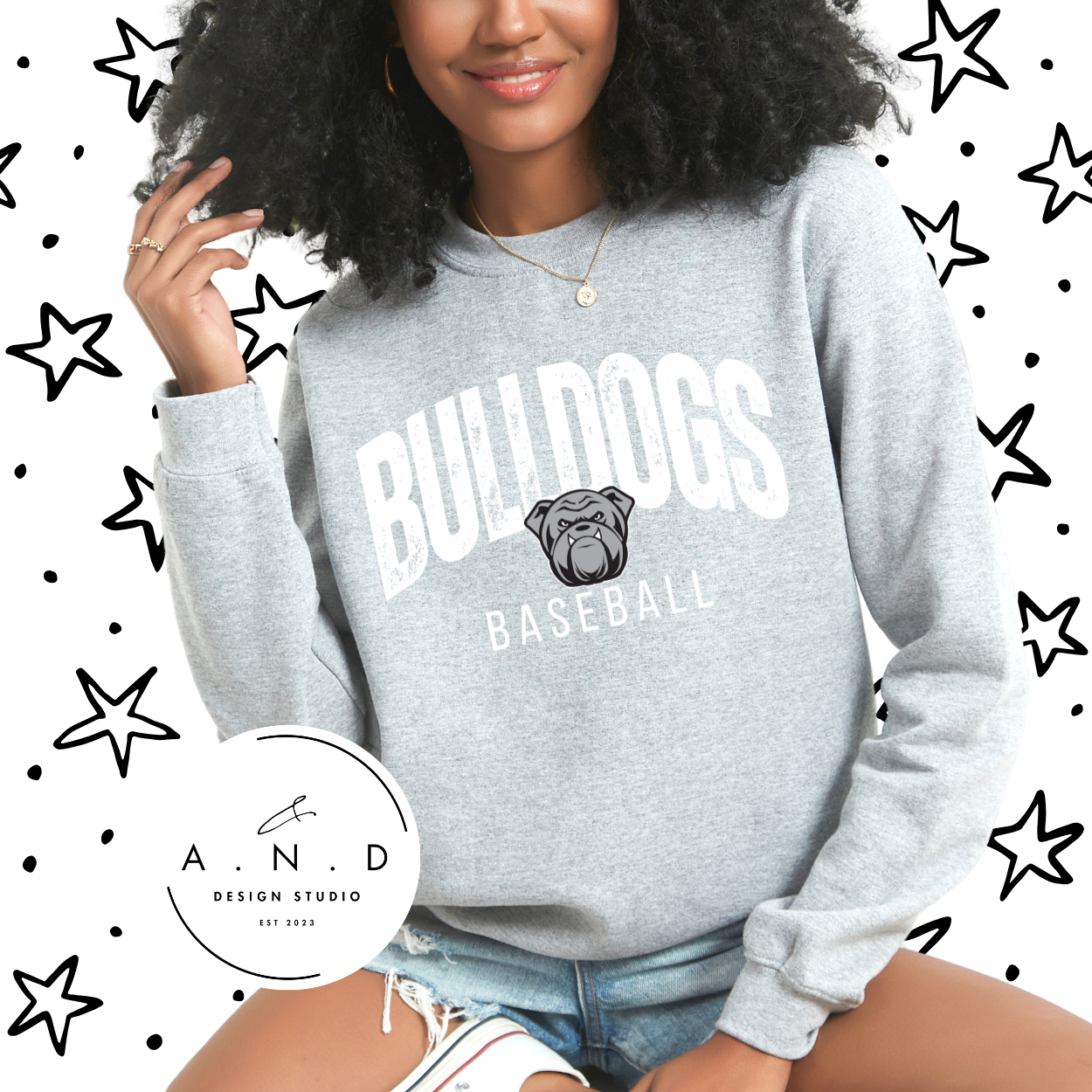 Bulldogs Baseball- Distressed