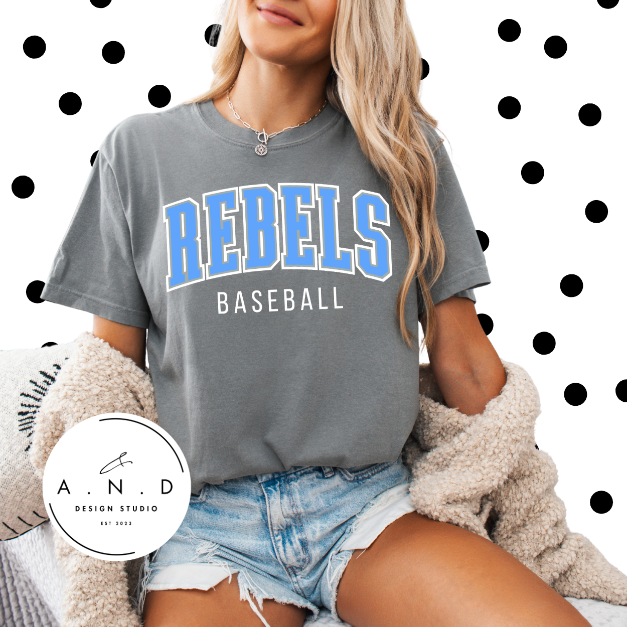 Rebels Baseball- Stacked