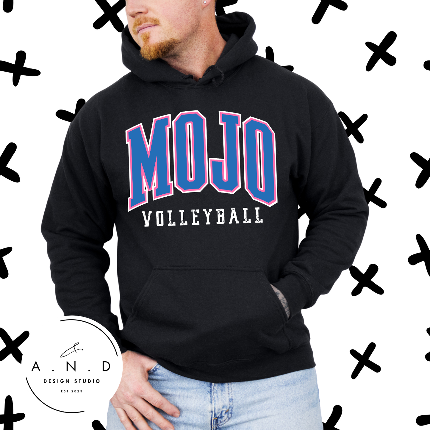 MOJO Volleyball stacked