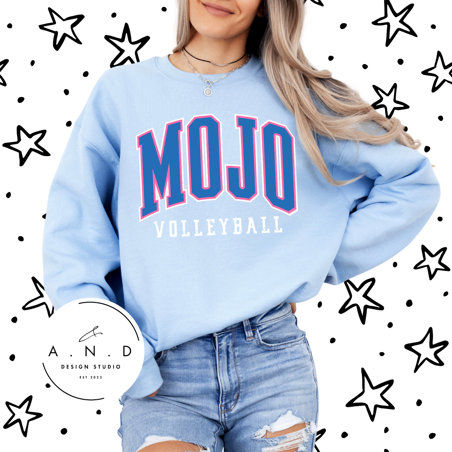 MOJO Volleyball stacked