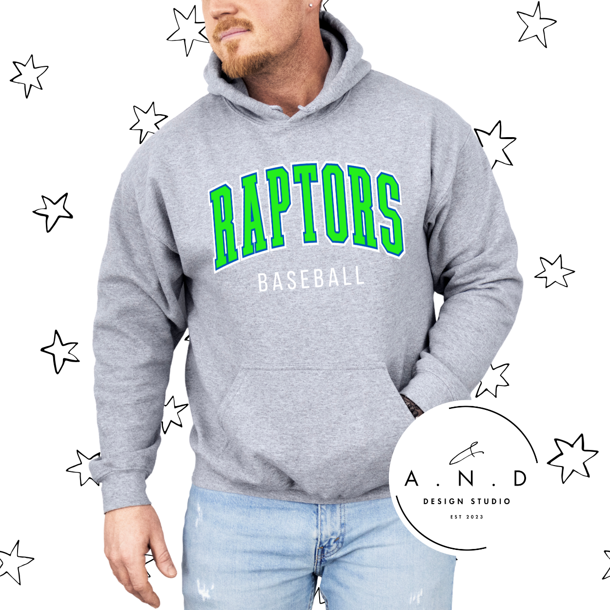 Raptors Baseball- Stacked