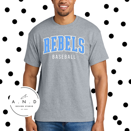 Rebels Baseball- Stacked