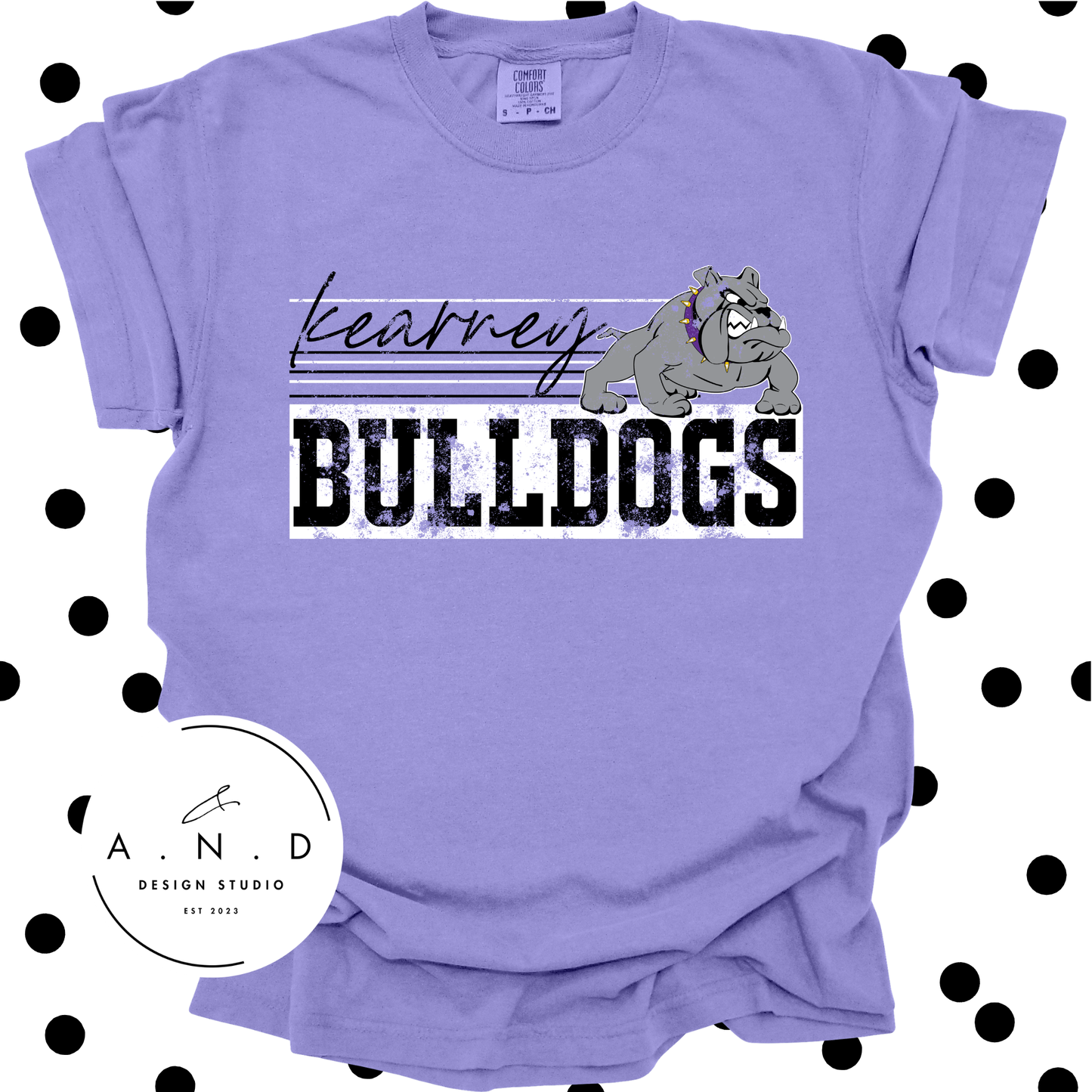 Kearney Bulldogs Block Distressed