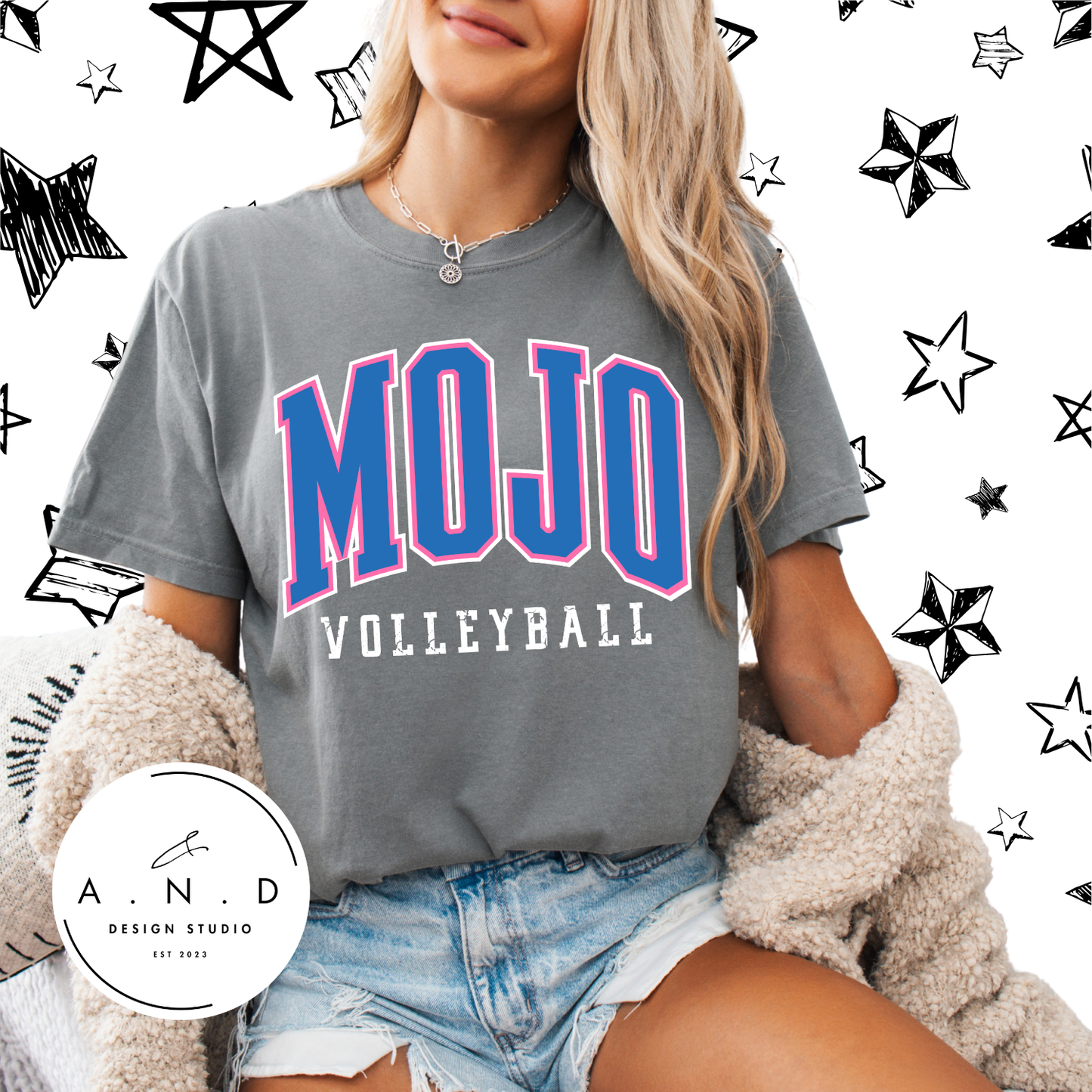 MOJO Volleyball stacked