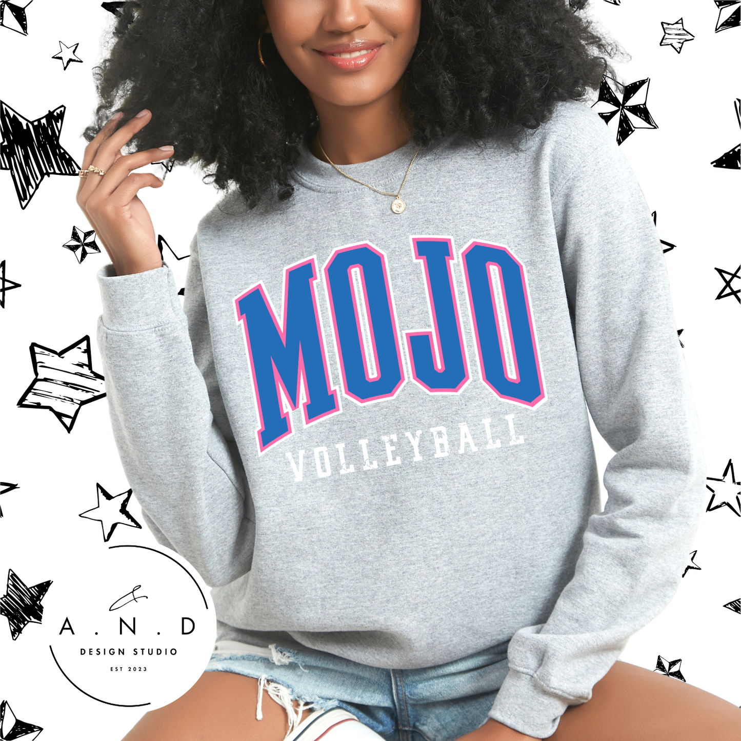 MOJO Volleyball stacked