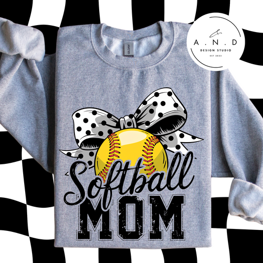 Softball Mom Bow