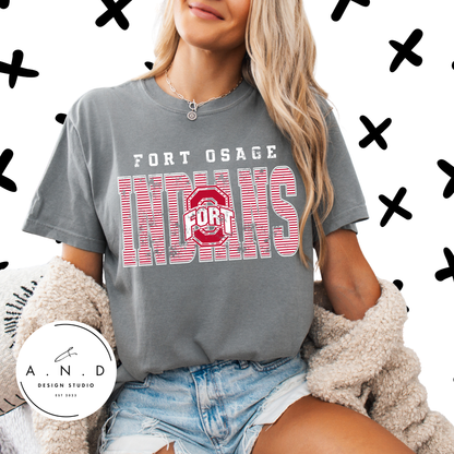 Fort Osage Indians Stripe Distressed