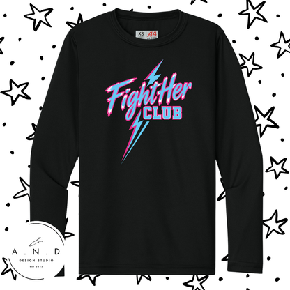 FightHer Club- performance long sleeve tee
