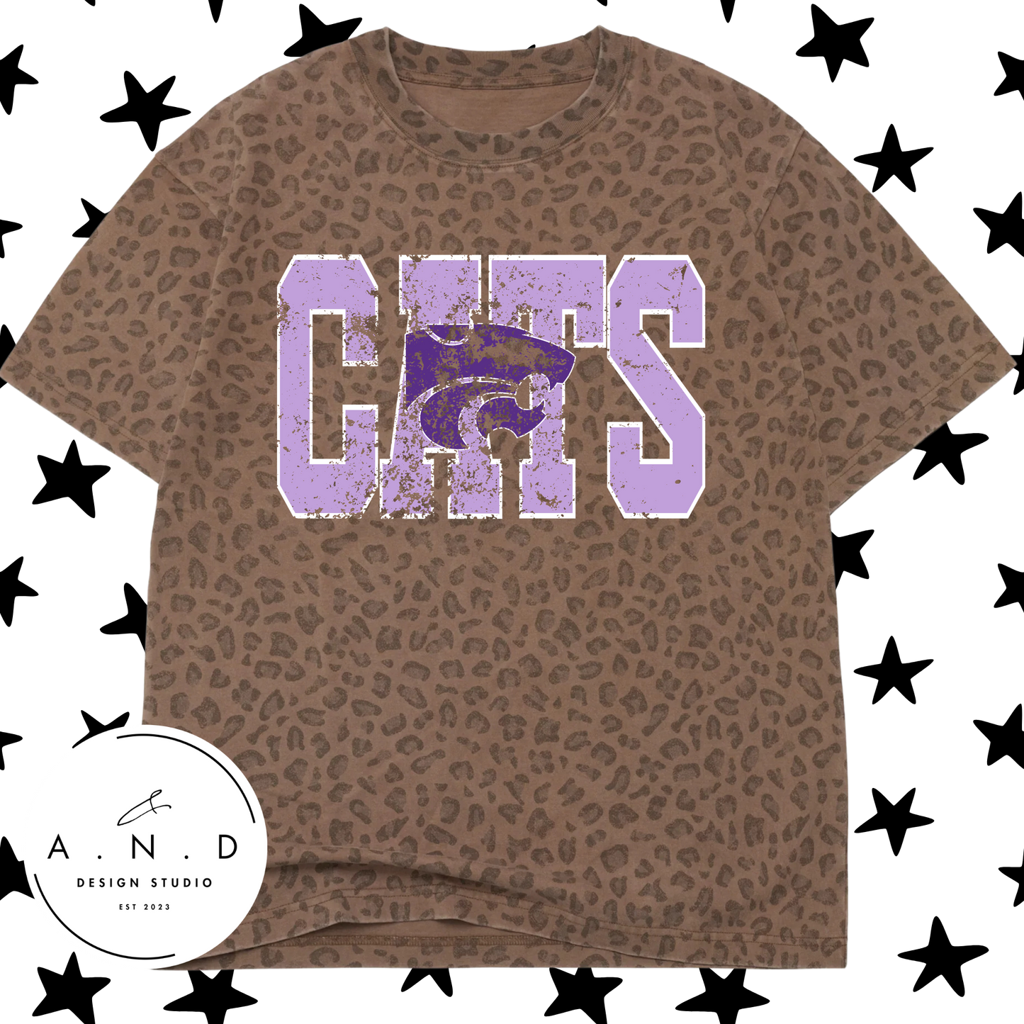 CATS Varsity Distressed Camo/Leopard