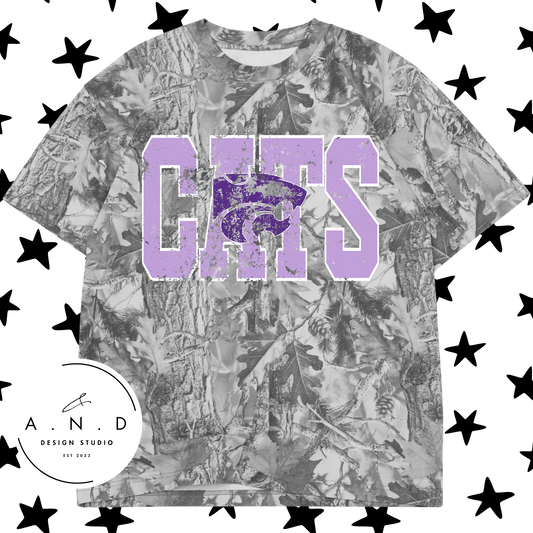 CATS Varsity Distressed Camo/Leopard