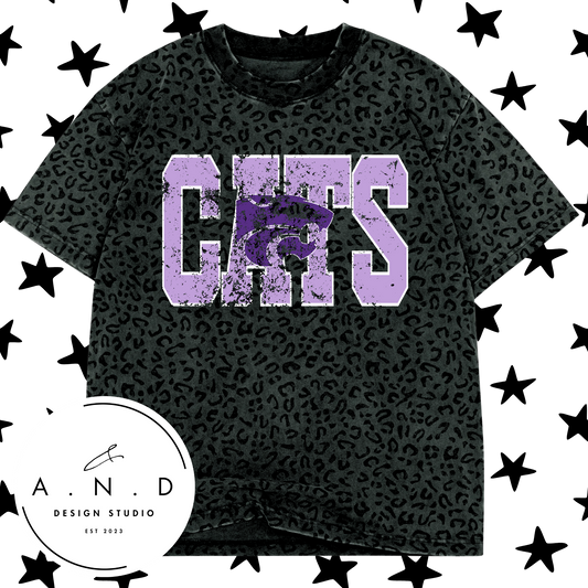 CATS Varsity Distressed Camo/Leopard