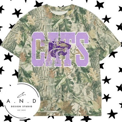 CATS Varsity Distressed Camo/Leopard