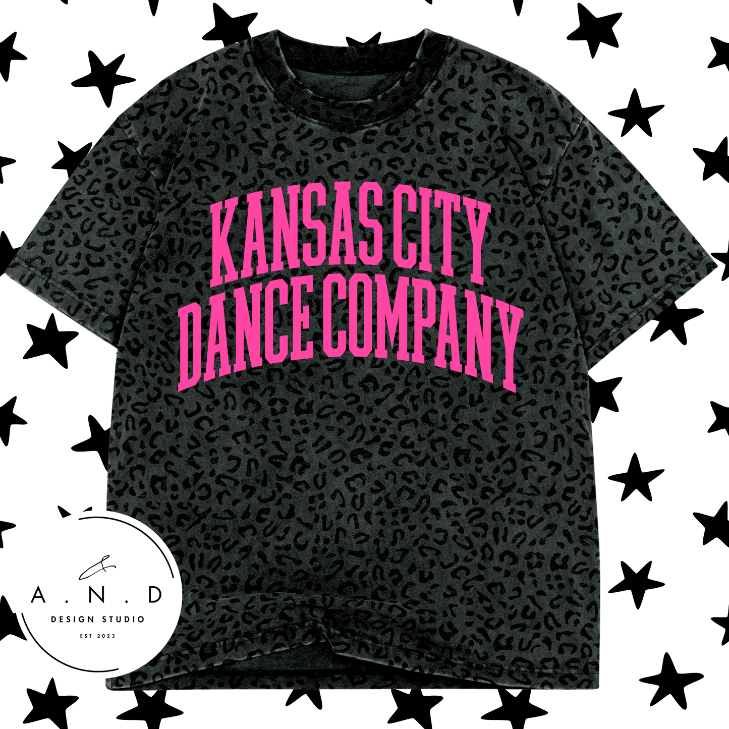 Kansas City Dance Company Black Vintage Leopard